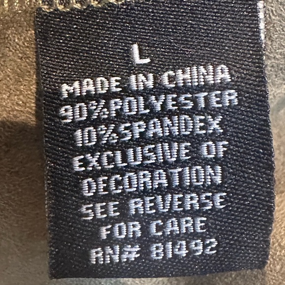 NWOT - mod x Faux Suede Shimmer Cascade Front Jacket - Size Large - Picture 8 of 9